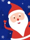 Christmas card. Santa Claus greets everyone Royalty Free Stock Photo